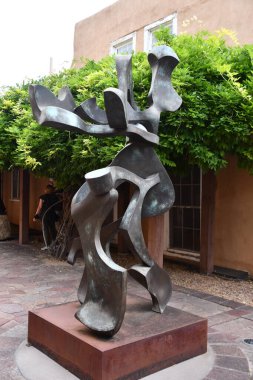 SANTA FE NM - 28 Temmuz 2021 'de New Mexico Sanat Müzesi Santa Fe, New Mexico. 