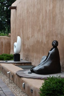 SANTA FE NM - 28 Temmuz 2021 'de New Mexico Sanat Müzesi Santa Fe, New Mexico. 