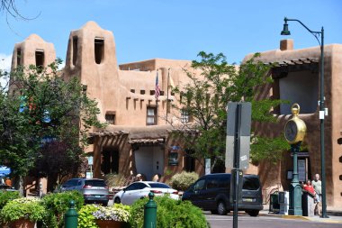 SANTA FE NM - 28 Temmuz 2021 'de New Mexico Sanat Müzesi Santa Fe, New Mexico. 