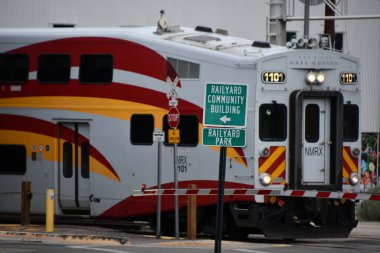 SANTA FE NM - 27 Temmuz 2021 'de Santa Fe, New Mexico' daki Santa Fe Tren İstasyonu 'nda görüldü..