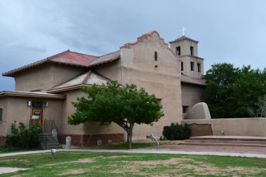 SANTA FE, NM - JUL 27: The Shrine of Our Lady of Guadalupe in Santa Fe, New Mexico, as seen on July 27, 2022.