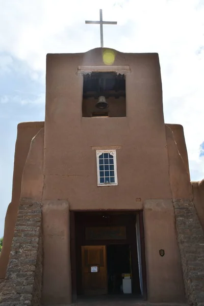Santa Jul 位于新墨西哥州圣达菲最古老的教堂圣米格尔教堂 2021年7月27日建成 — 图库照片