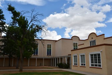 SANTA FE, NM - JUL 27: The Shrine of Our Lady of Guadalupe in Santa Fe, New Mexico, as seen on July 27, 2022.