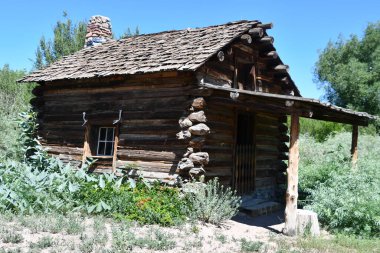 Santa Fe, New Mexico 'daki El Rancho De Las Golondrinas, 28 Temmuz 2021' de görüldü. Yaşayan bir tarih müzesi, stratejik olarak bir zamanlar Camino Real 'de yer alan, Mexico City' den Santa Fe 'ye kadar uzanan Kraliyet Yolu' nda.. 