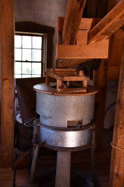 Santa Fe, New Mexico 'daki El Rancho De Las Golondrinas, 28 Temmuz 2021' de görüldü. Yaşayan bir tarih müzesi, stratejik olarak bir zamanlar Camino Real 'de yer alan, Mexico City' den Santa Fe 'ye kadar uzanan Kraliyet Yolu' nda.. 