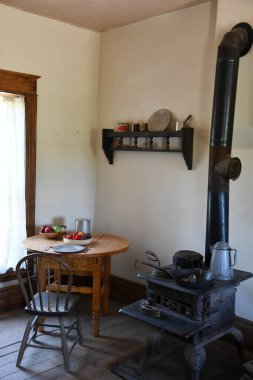 Santa Fe, New Mexico 'daki El Rancho De Las Golondrinas, 28 Temmuz 2021' de görüldü. Yaşayan bir tarih müzesi, stratejik olarak bir zamanlar Camino Real 'de yer alan, Mexico City' den Santa Fe 'ye kadar uzanan Kraliyet Yolu' nda..  