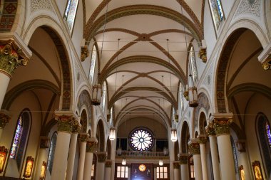 SANTA FE NM - 26 Temmuz 2021 'de Santa Fe, New Mexico' da görülen Assisi Aziz Francis Katedrali Basilikası.