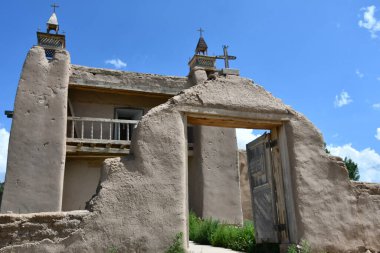 LAS TRAMPAS NM - 29 Temmuz 2021 'de Las Trampas, New Mexico' daki San Jose de Gracia Kilisesi. 