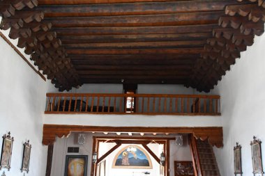 RANCHOS DE TAOS NM - 29 Temmuz 2021 'de Ranchos de Taos, New Mexico' daki San Francisco de Asis Kilisesi.