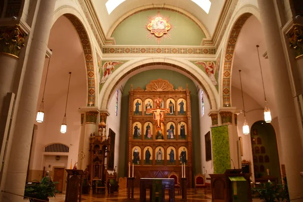 Santa Jul Собор Базиліки Святого Франциска Ассізького Санта Нью Мексико — стокове фото