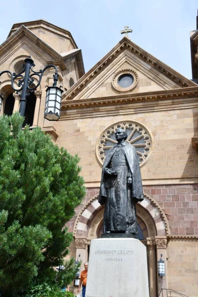 Santa Iul Statuia Bronz Francisc Assisi Catedrala Bazilica Francisc Assisi — Fotografie, imagine de stoc