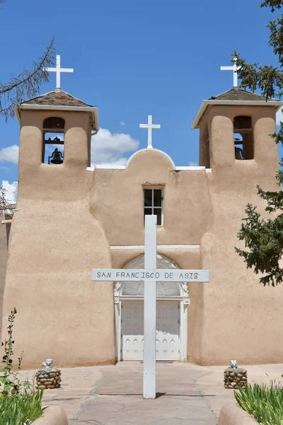 Ranchos Taos Července 2021 Kostel San Francisco Asis Ranchos Taos — Stock fotografie