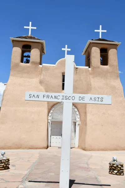 Ranchos Taos Července 2021 Kostel San Francisco Asis Ranchos Taos — Stock fotografie