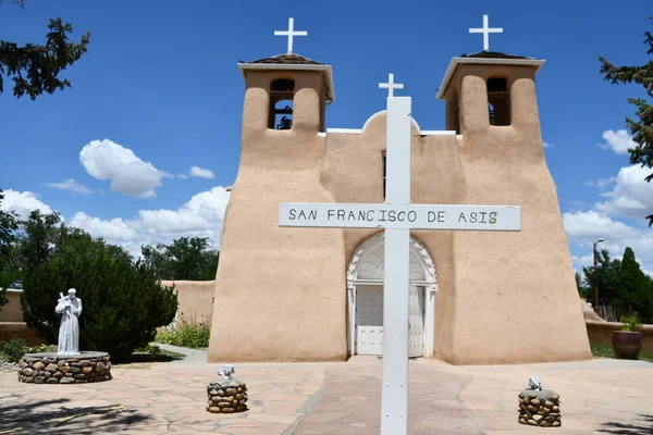 Ranchos Taos Července 2021 Kostel San Francisco Asis Ranchos Taos — Stock fotografie