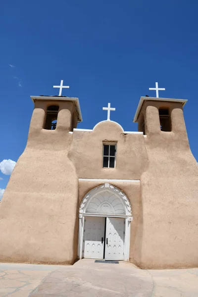 Ranchos Taos Jul San Francisco Asis Church Ranchos Taos New — стоковое фото