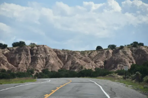 Santa New Mexico Dan Taos Manzaralı Yol — Stok fotoğraf