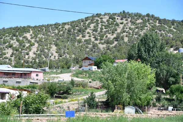 Santa New Mexico Dan Taos Manzaralı Yol — Stok fotoğraf