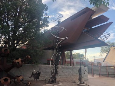 ALBUQUERQUE NM - 24 Temmuz 2021 'de görüldüğü üzere Albuquerque, New Mexico' daki Eski Şehir.