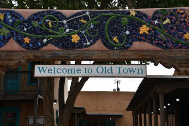 ALBUQUERQUE NM - 24 Temmuz 2021 'de görüldüğü üzere Albuquerque, New Mexico' daki Eski Şehir.