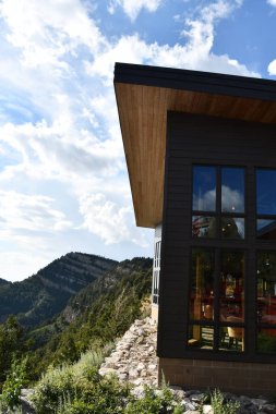 ALBUQUERQUE NM - 24 Temmuz 2021 'de Albuquerque, New Mexico' daki Sandia Peak Tramvayı.