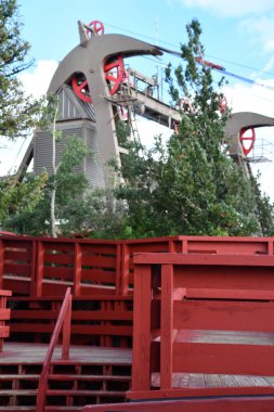 ALBUQUERQUE NM - 24 Temmuz 2021 'de Albuquerque, New Mexico' daki Sandia Peak Tramvayı.