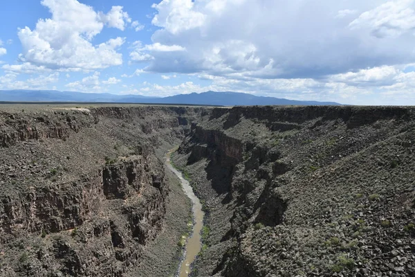 Вид Моста Ущелье Рио Гранде Таосе Штат Нью Мексико — стоковое фото