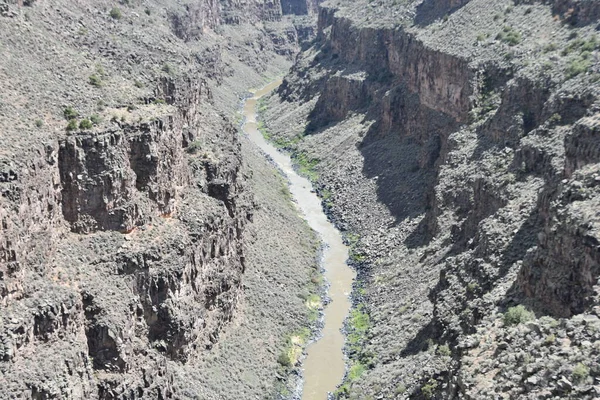 Vista Dal Ponte Delle Gole Rio Grande Taos Nuovo Messico — Foto Stock