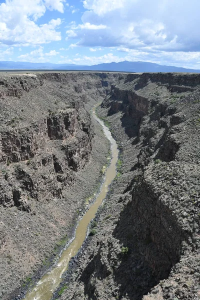 Vista Desde Puente Garganta Río Grande Taos Nuevo México —  Fotos de Stock