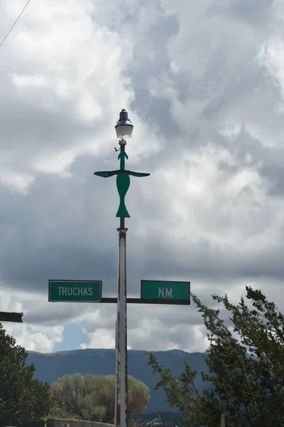 Willkommen Bei Truchas Schild New Mexico — Stockfoto