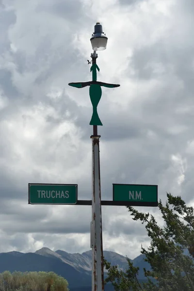 Willkommen Bei Truchas Schild New Mexico — Stockfoto