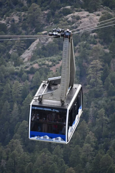 Albuquerque Jul 新墨西哥州阿尔伯克尔克的桑迪亚山顶缆车 2021年7月24日看到 — 图库照片