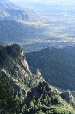 Albuquerque, New Mexico 'daki Sandia Peak Tramvayı' ndan görüntü