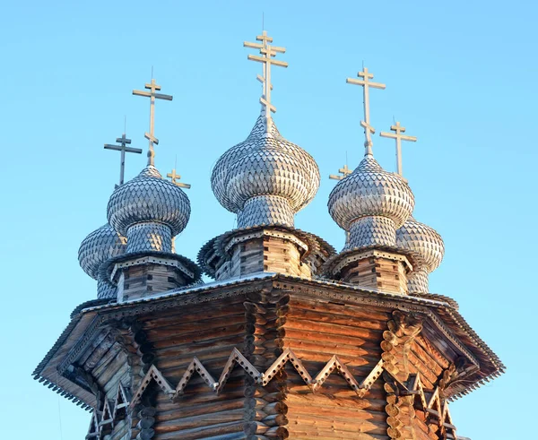 Altes Holzkloster Auf Der Insel Kizhi Russland Karelien Winter — Stockfoto