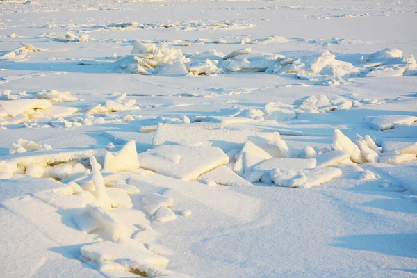 Humildes Hielo Costa Del Golfo Finlandia Temporada Primavera Invierno Zelenogorsk — Foto de Stock