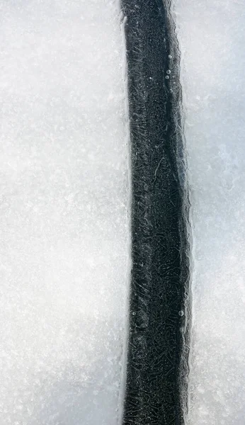 Finlandiya Nın Donmuş Körfezindeki Buzda Kışın Meydana Gelen Tehlikeli Bir — Stok fotoğraf