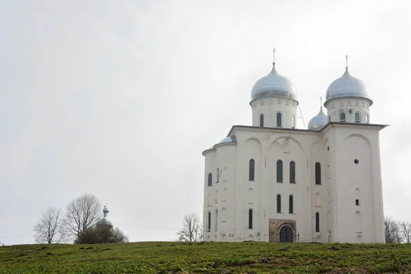 George Cathedral George Monastery Source Volkhov River Shore Lake Ilmen — Stock Photo, Image