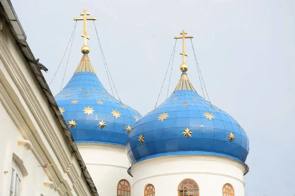 聖ジョージ大聖堂聖ジョージ大聖堂は イルメン湖の岸 ヴォルホフ川の水源にあります ロシアのヴェリキー ノヴゴロド — ストック写真