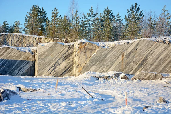 Famous Marble Quarry Republic Karelia Russia Italian Ruskeala Quarry Sunny — Stock Photo, Image