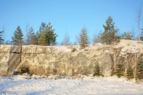 Famous Marble Quarry Republic Karelia Russia Italian Ruskeala Quarry Sunny — Stock Photo, Image