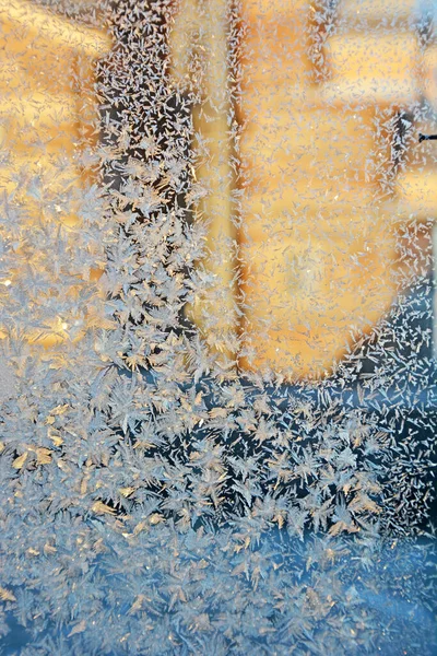 Kilátás Befagyott Ablakon Kizhi — Stock Fotó