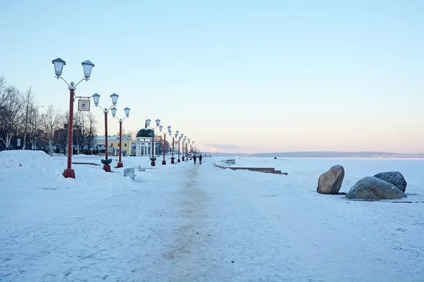 Petrozavodsk City Rotunda Onego Lake Winter — Stock Photo, Image