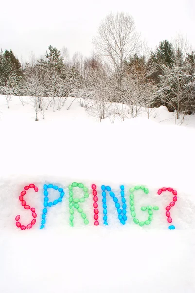 Karda bahar kelime yazıldığından