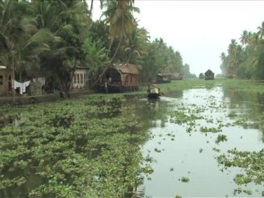 tekne-evi gezi önemsizden mase, su yolları, alleppey, Hindistan