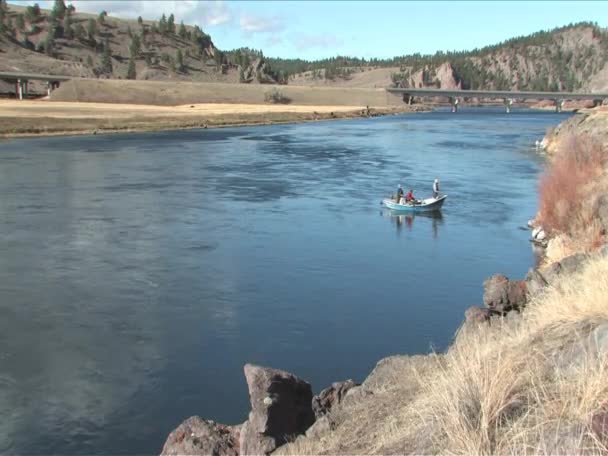 Літати риболовля в штаті Монтана — стокове відео