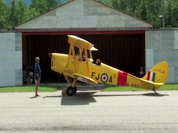 Tiger moth, 1938, samolot — Wideo stockowe