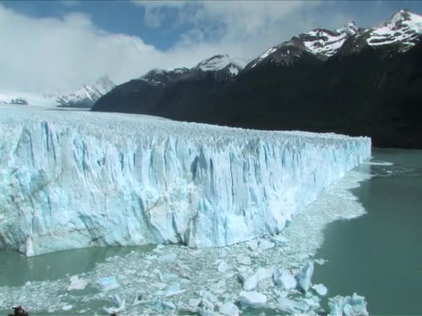 De perito moreno gletsjer in Patagonië, Argentinië. — Stockvideo