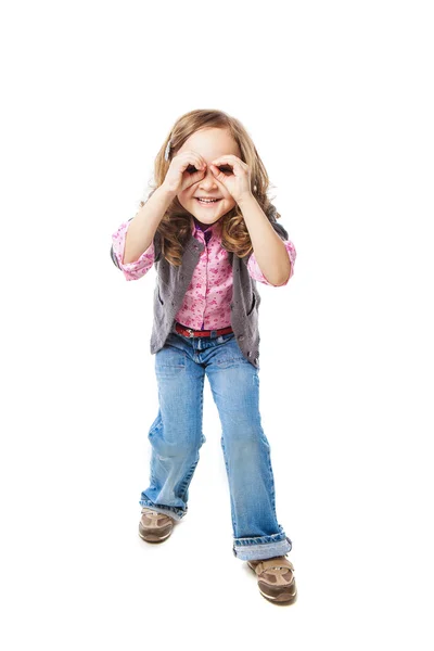 Beautiful little girl with long hair — Stock Photo, Image