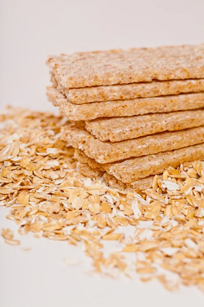 Pan de dieta y copos de trigo —  Fotos de Stock