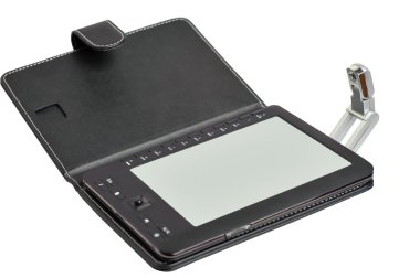 elektronik kitap bir aydınlatma lambası ile