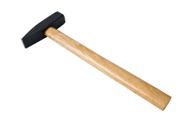 Çekiç beyaz üzerine izole
